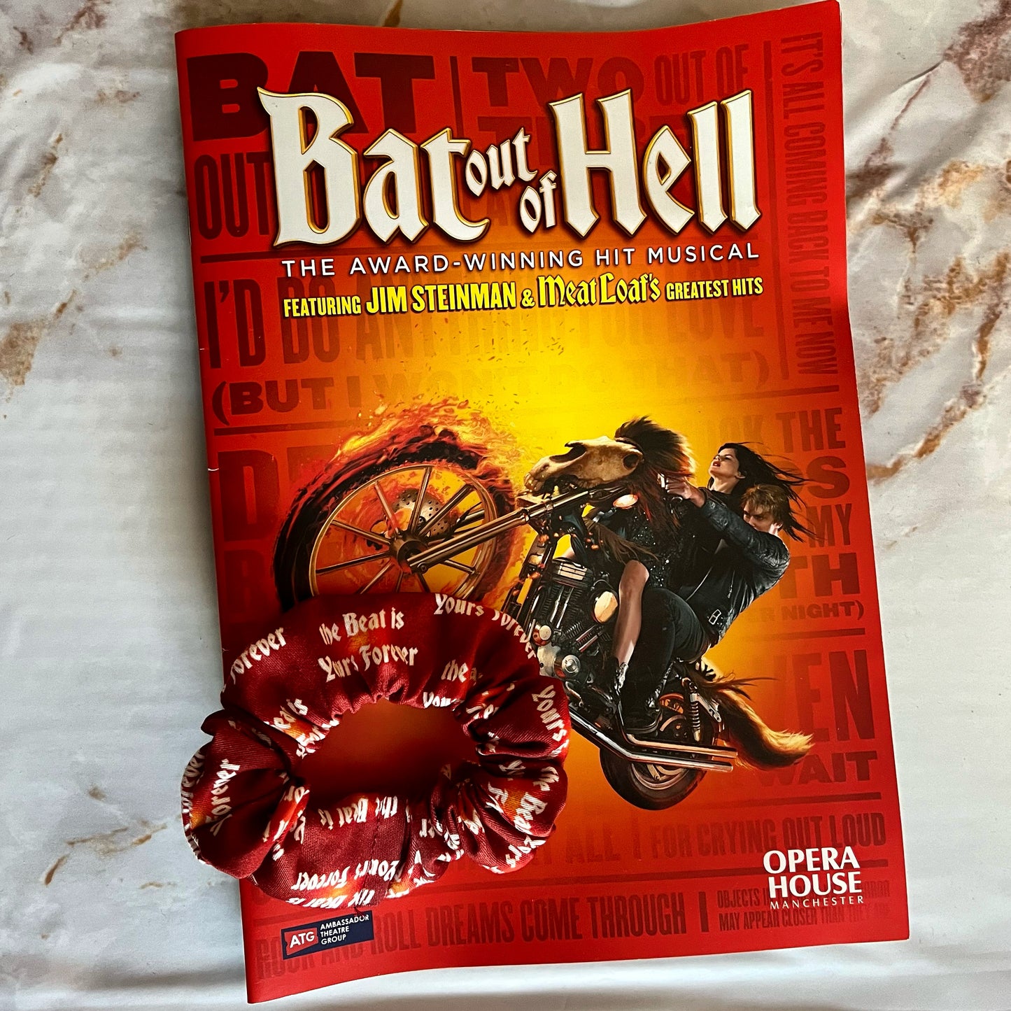 The Beat is Yours Forever Scrunchie - Inspired by Bat Out Of Hell